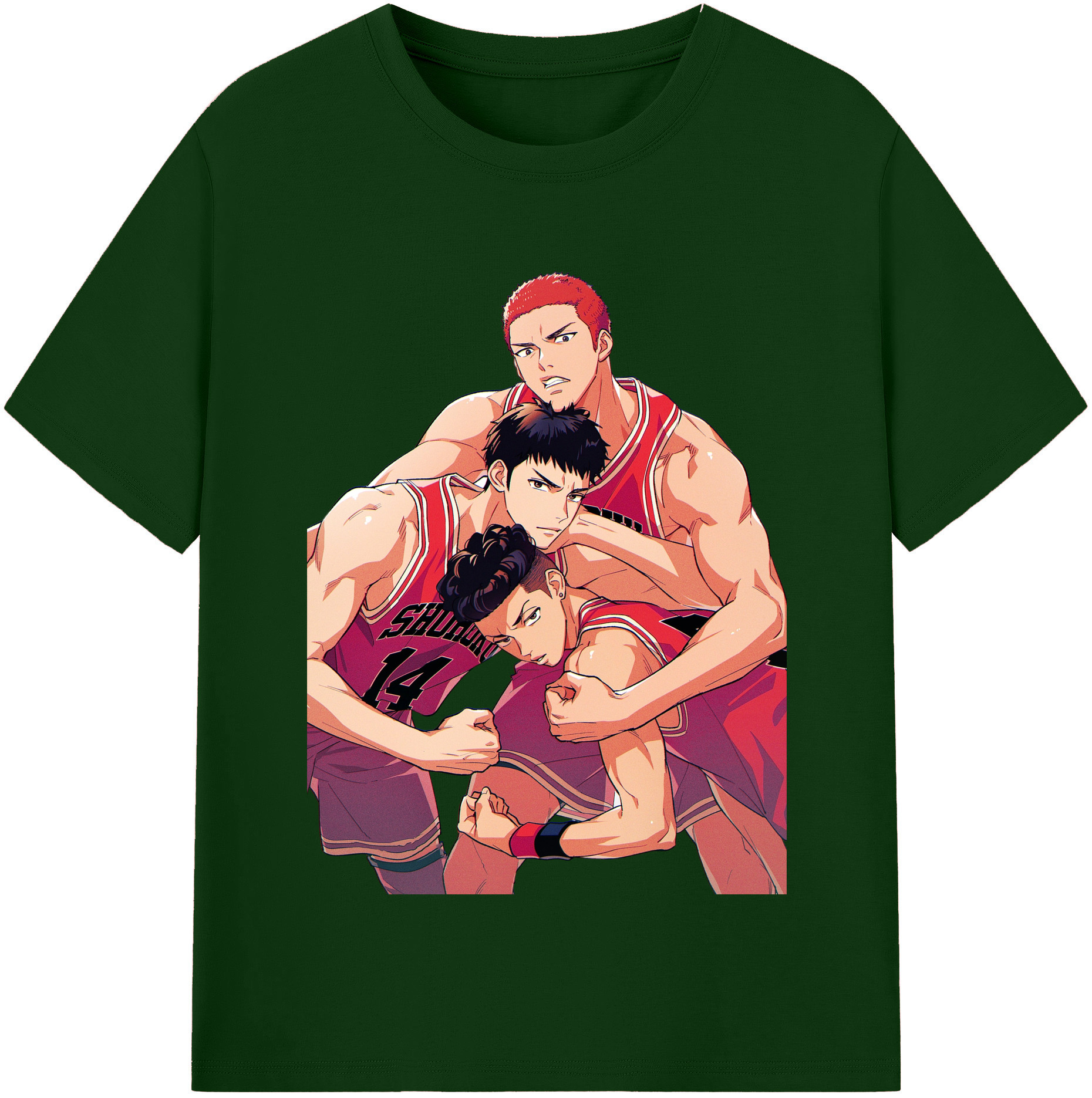 SLAM DUNK／スラムダンク 綿100％半袖Tシャツ（フロントプリント）
